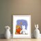 ART PRINT - LITTLE BOO BUNNY - Whimsical Bunny with a Basket of Veggies - Art for the Fall Season - Brighten Any Room for the Holidays product 5